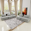 MODERN CHENILLE MODULAR L-SHAPED SOFA - ADJUSTABLE HEADRESTS & HIDDEN LEGS