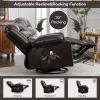 Massage Swivel Rocker Recliner Chair with Vibration Massage and Heat Ergonomic Lounge Chair for Living Room with Rocking Function and Side Pocket 2 Cu