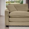 Tan Corduroy Fabric, Comfortable Single Chair Deep Seat Sofa With One Pillow, Suitable for Living Room and Bedroom, Club Multiple Occasions