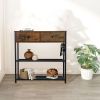 Entryway Console Table, Narrow Sofa table with 2 Drawers, 2 Shelves, AC Outlets, 2 USB Ports, 1 Type C Port, Table Entrance table for Living