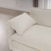 Comfortable Single Chair Deep Seat Sofa With Footstool With One Pillow