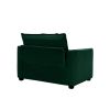 Green Corduroy Fabric, Comfortable Single Chair Deep Seat Sofa With One Pillow, Suitable for Living Room and Bedroom, Club Multiple Occasions