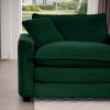 Green Corduroy Fabric, Comfortable Single Chair Deep Seat Sofa With One Pillow, Suitable for Living Room and Bedroom, Club Multiple Occasions