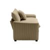 Tan Corduroy Fabric, Comfortable Single Chair Deep Seat Sofa With One Pillow, Suitable for Living Room and Bedroom, Club Multiple Occasions