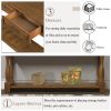 Chic Long Wood Console Table | 3 Drawers & Bottom Shelf | Stylish Entryway Hallway Table | Easy Assembly | Extra-Thick Sofa Table in Rich Brown