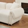 Ultra-Cozy Beige Teddy Velvet 3-Seater Sofa with Pillows | Luxe Plush Comfort for Living Room