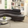 LUXURY ESPRESSO FAUX LEATHER SECTIONAL SOFA SET WITH FLIP-UP HEADREST – 2PC