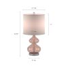 Ellipse Curved Glass Table Lamp, Set of 2