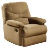 Arcadia Recliner (Motion) in Light Brown Microfiber