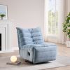 Lazy Chair, Rotatable Modern Lounge with a Side Pocket, Leisure Upholstered Sofa Chair,Reading Chair for Small Space