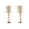 Clarity Glass Cylinder Table Lamp Set of 2