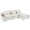 Vibrant U-Style L-Shaped Modular Sectional Sofa | Removable Cushions, 3 Pillows & Hidden Storage | Ideal for Living Rooms