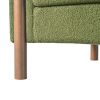 OVERSIZED GREEN ACCENT CHAIR | LUXE UPHOLSTERED SOFA WITH WALNUT LEGS & CURVED ARMS