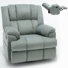 Vibrant Green Fabric Rocker Recliner Chair with Swivel | Ultimate Comfort for Living Room