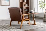 Leisure Chair with Solid Wood Armrest & Feet, Mid-Century Modern Accent chair, for your Living Room Bedroom Studio