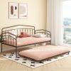 Glamorous Black Fox Twin Daybed with Trundle | Stylish & Versatile Twin Bed for Any Space