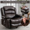 Massage Swivel Rocker Recliner Chair with Vibration Massage and Heat Ergonomic Lounge Chair for Living Room with Rocking Function and Side Pocket 2 Cu