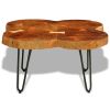 Coffee Table 13.8" 4 Trunks Solid Sheesham Wood - Brown