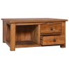 Coffee Table 26.8"x26.8"x13" Solid Teak Wood - Brown