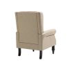 COOLMORE Wood Frame Armchair, Modern Accent Chair Lounge Chair with Sturdy Wood Legs for Living Room Bedroom(Camel PU)