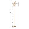 Uplight Floor Lamp with Mercury Glass Shade