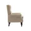 COOLMORE Wood Frame Armchair, Modern Accent Chair Lounge Chair with Sturdy Wood Legs for Living Room Bedroom(Camel PU)