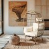 Luxurious Oversized Wicker Egg Chair with Stand & Cushions – Ultimate Indoor & Outdoor Lounger for Patio, Porch, Balcony & Living Room