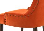 Farren Side Chair, Orange Velvet & Espresso Finish (Set-2)