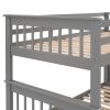 GRAY TWIN-OVER-TWIN BUNK BED WITH 3 DRAWERS - SPACE SAVER FOR BEDROOM & DORM