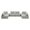 BLACK 6-PIECE MODULAR SECTIONAL SOFA | VERSATILE CONFIGURATION FOR LARGE LIVING ROOMS & ENTERTAINMENT SPACES