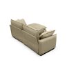 Two-Seater Sofa with One Footrest, L-Shaped 2-Seater Sofa with Ottoman for Small Living Spaces,Tan Corduroy