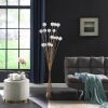 61.5" In 16-Light Acrylic Globe Aluminun Led Chrysanthe Yellow Gold Metal Floor Lamp