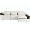 Vibrant U-Style L-Shaped Modular Sectional Sofa | Removable Cushions, 3 Pillows & Hidden Storage | Ideal for Living Rooms