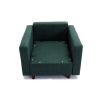 2 Seat Module Sectional Sofa Couch With 2 Ottoman for living room,Seat Cushion and Back Cushion Non-Removable and Non-Washable,Green