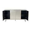 LUXE 60" CHAMPAGNE 4-DOOR CABINET | VERSATILE STORAGE FOR LIVING ROOM, KITCHEN & BEDROOM