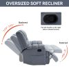 ULTIMATE BLUE COMFY SWIVEL ROCKER RECLINER CHAIR