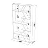 Furnish Home Store Wood Frame Etagere Open Back 6 Shelves Bookcase Industrial Bookshelf for Office and Living Rooms Modern Bookcases Large Bookshelf O