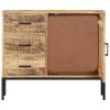 RUSTIC BROWN SOLID MANGO WOOD SIDEBOARD | 34.6" X 11.8" X 28" | CHARMING STORAGE CABINET