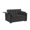 Black Velvet Loveseat Sofa Bed