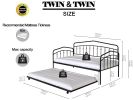 Fox Twin Daybed with Twin Trundle, White