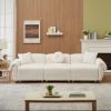 Ultra-Cozy Beige Teddy Velvet 3-Seater Sofa with Pillows | Luxe Plush Comfort for Living Room