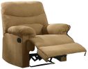 Arcadia Recliner (Motion) in Light Brown Microfiber