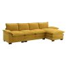 Stunning 118x55" Modern L-Shaped Chenille Cloud Sofa – Plush Double Seat Cushions & 5-Seat Upholstered Comfort for Your Living Room