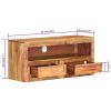 TV Cabinet 34.6"x11.8"x15.7" Solid Wood Acacia - Brown