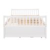 FULL SIZE DAYBED w/ TWIN TRUNDLE & STORAGE DRAWERS | ELEGANT WHITE SOFA BED