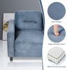 COZY BLUE-GREY LIVING ROOM SECTIONAL | LUXURY COMFORT SOFA