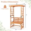 Stunning 6.2 FT Tall Garden Arbor with Pergola & Cozy 2-Seat Bench – Perfect for Lawn & Backyard Decor