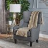 Modern Upholstered Armchair with Solid Leg, Leisure Single Sofa Chair for Living Room Bedroom Reading and Studio