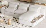 Vibrant U-Style L-Shaped Modular Sectional Sofa | Removable Cushions, 3 Pillows & Hidden Storage | Ideal for Living Rooms