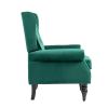 STYLISH GREEN WOOD FRAME ACCENT CHAIR – MODERN LOUNGE SEATING FOR LIVING ROOM & BEDROOM